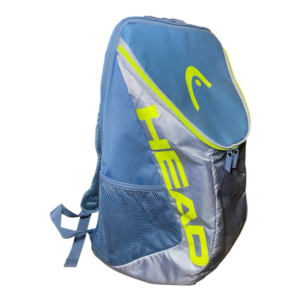 HEAD Tour Team Tennis Backpack Blue Yellow 2 Racquet Carrying Bag